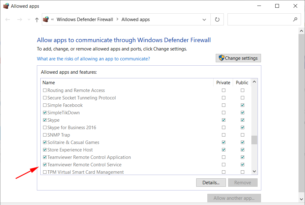 Allow an app through Windows Firewall