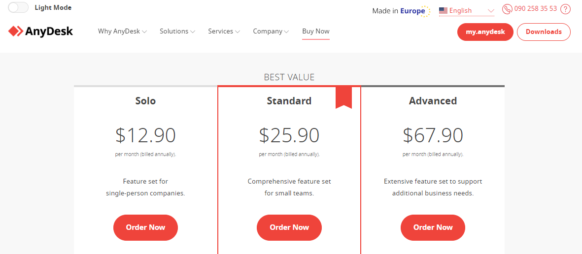 anydesk pricing