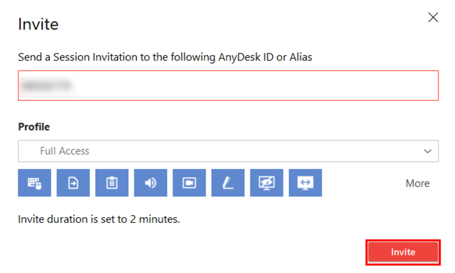 Full Access Permission in Session Invitation