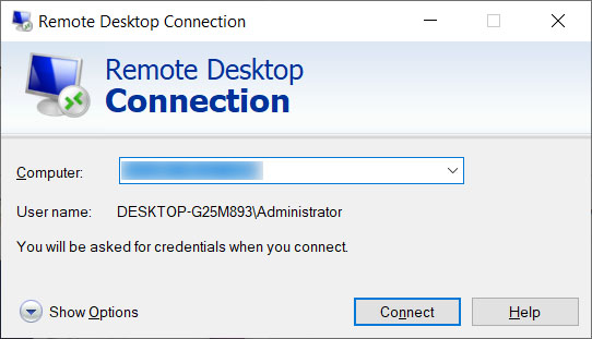 Remote Desktop Connection