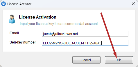 License Activate - Click Ok to Finish