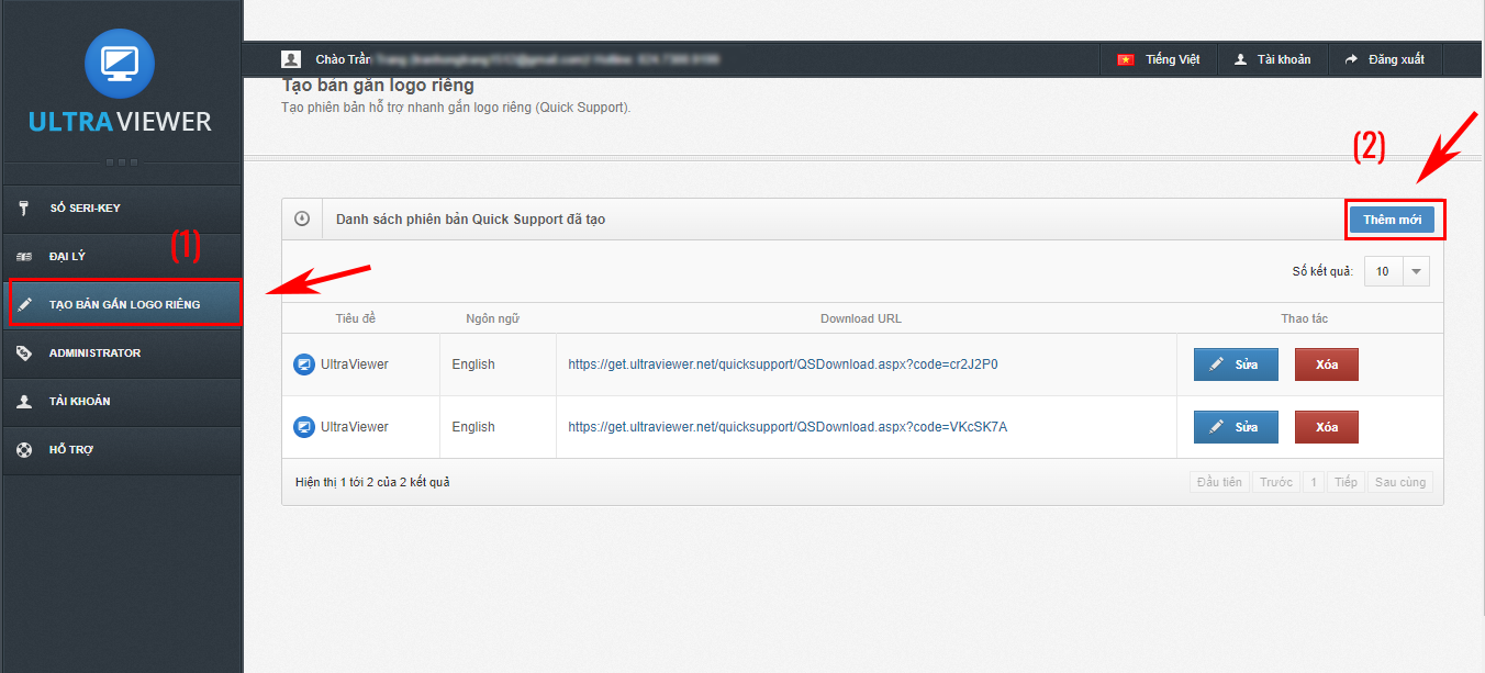 Hướng dẫn tạo phiên bản Quick Support gắn logo riêng với UltraViewer