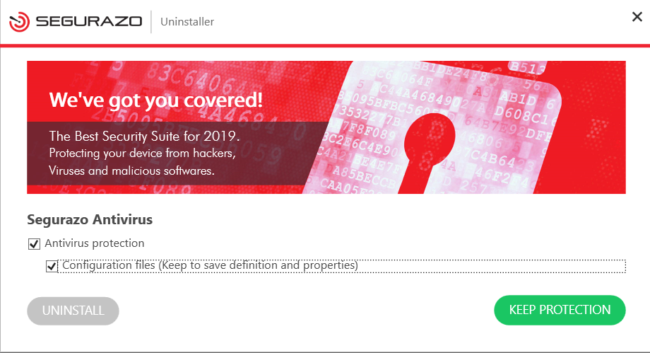 Sau khi khởi động lại máy tính, nếu có 1 thông báo hiện lên, tiếp tục tích vào Antivirus protection và bấm vào nút Uninstall