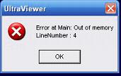 Error at Main : Out Of Memory - LineNumber = 4