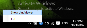 UltraViewer on the System tray