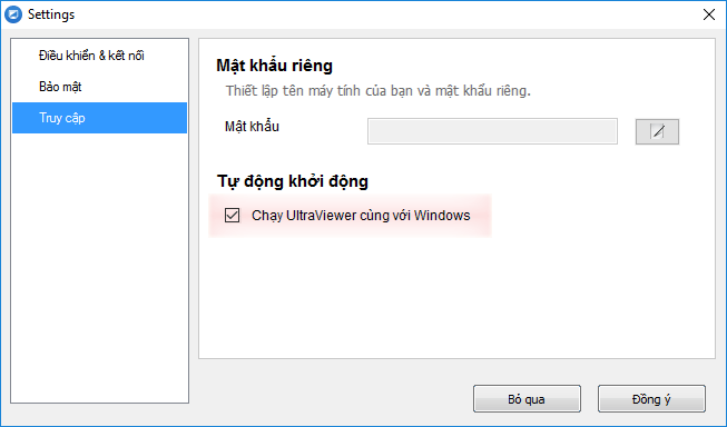 Khởi động cùng Windows