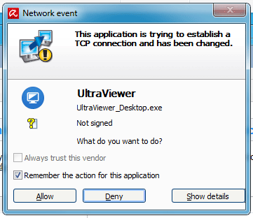 Avira chặn UltraVIewer