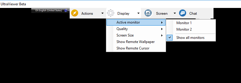 UltraViewer support multiple monitors